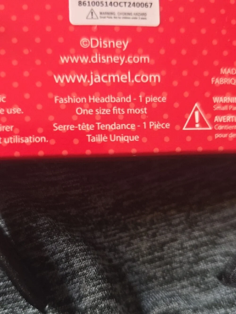 Disney Minnie Mouse Kids Sequin Ear Headband - Black & Gold